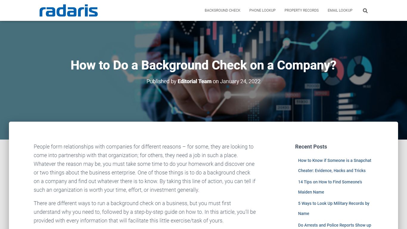 How to Do a Background Check on a Business? - Radaris